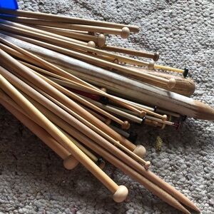 Assorted Wooden Knitting Needles